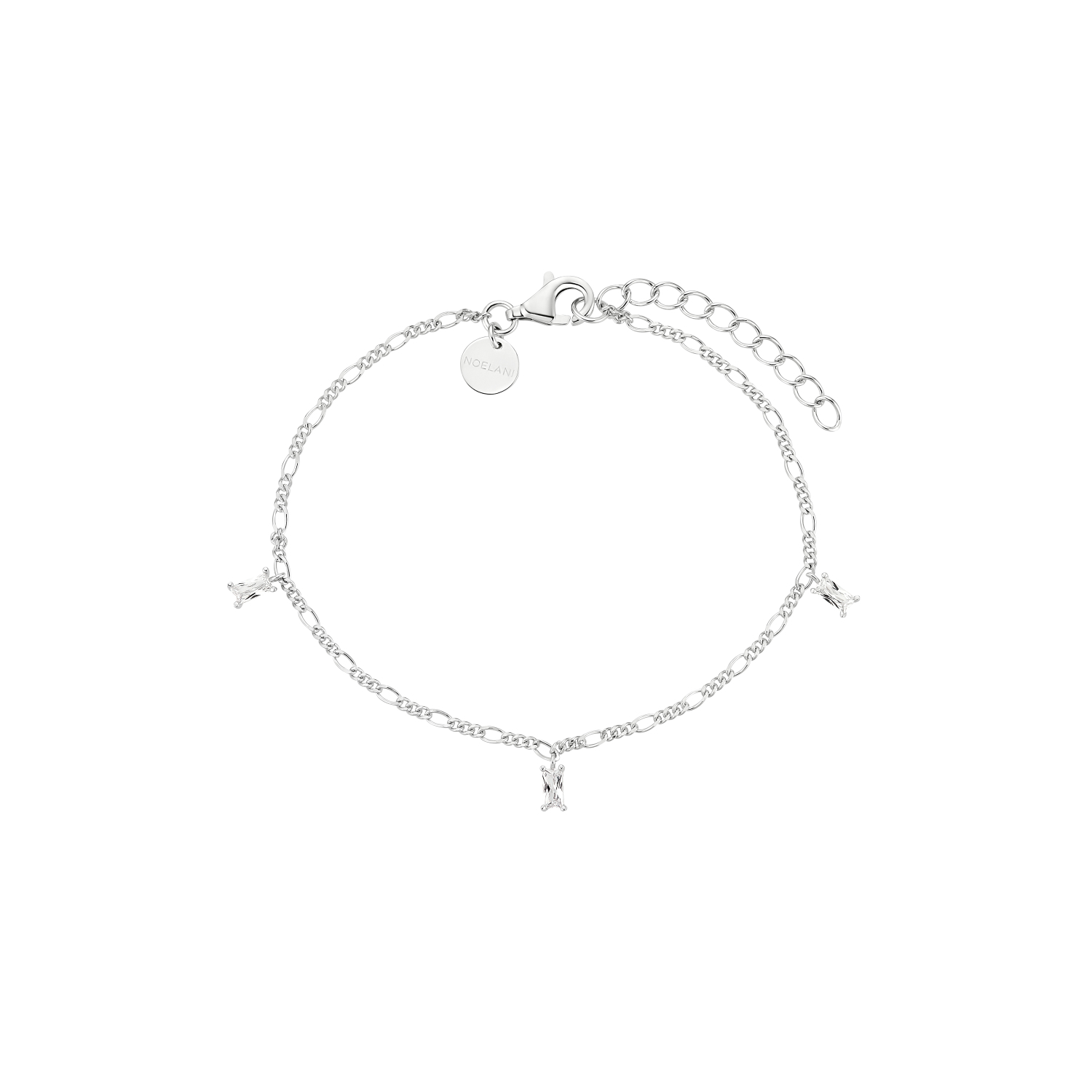BAGUETTE STONES ARMBAND SILBER